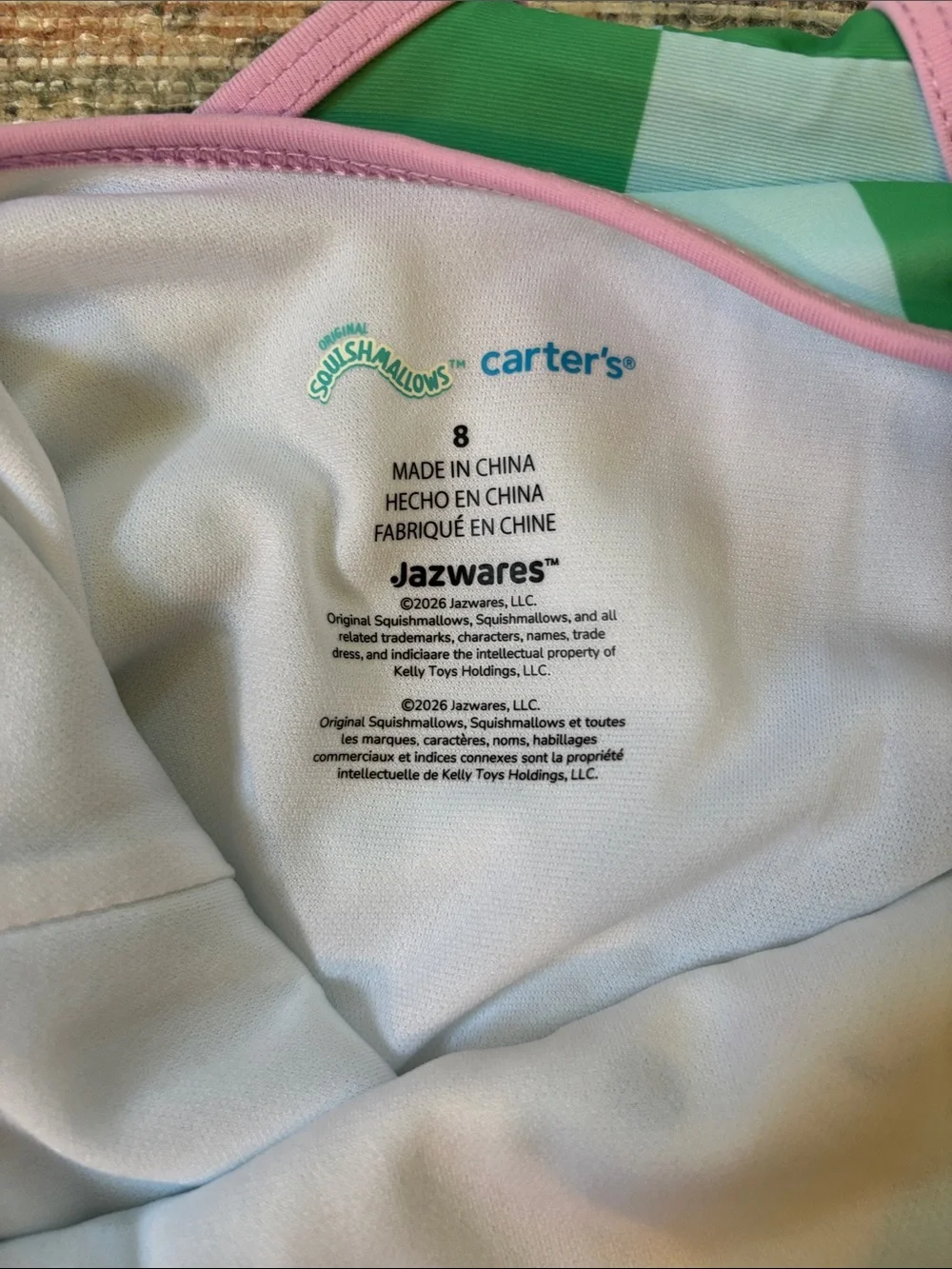 Carter's Squishmallows One-Piece Swimsuit Size 8
